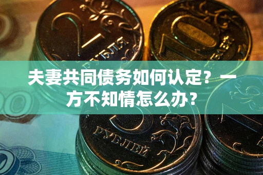 武汉夫妻共同债务如何认定？一方不知情怎么办？