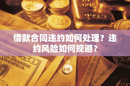 武汉借款合同违约如何处理？违约风险如何规避？