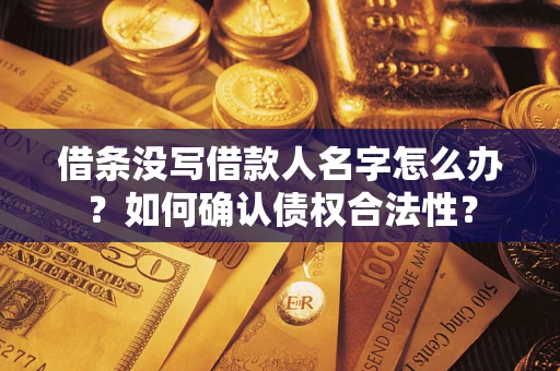 武汉借条没写借款人名字怎么办？如何确认债权合法性？