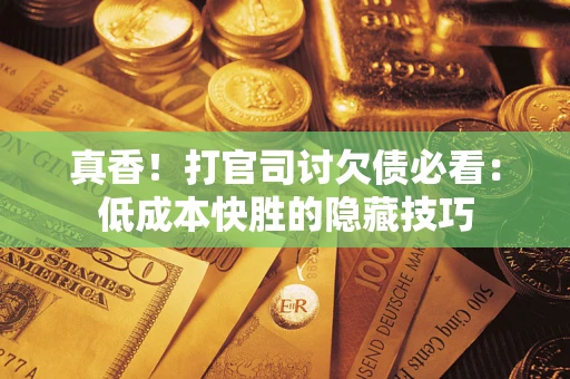 武汉真香！打官司讨欠债必看：低成本快胜的隐藏技巧