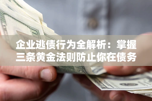 武汉企业逃债行为全解析：掌握三条黄金法则防止你在债务乱局中“踩雷”