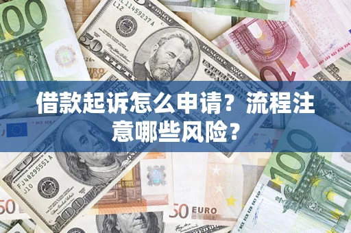 武汉借款起诉怎么申请？流程注意哪些风险？