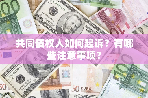 武汉共同债权人如何起诉？有哪些注意事项？
